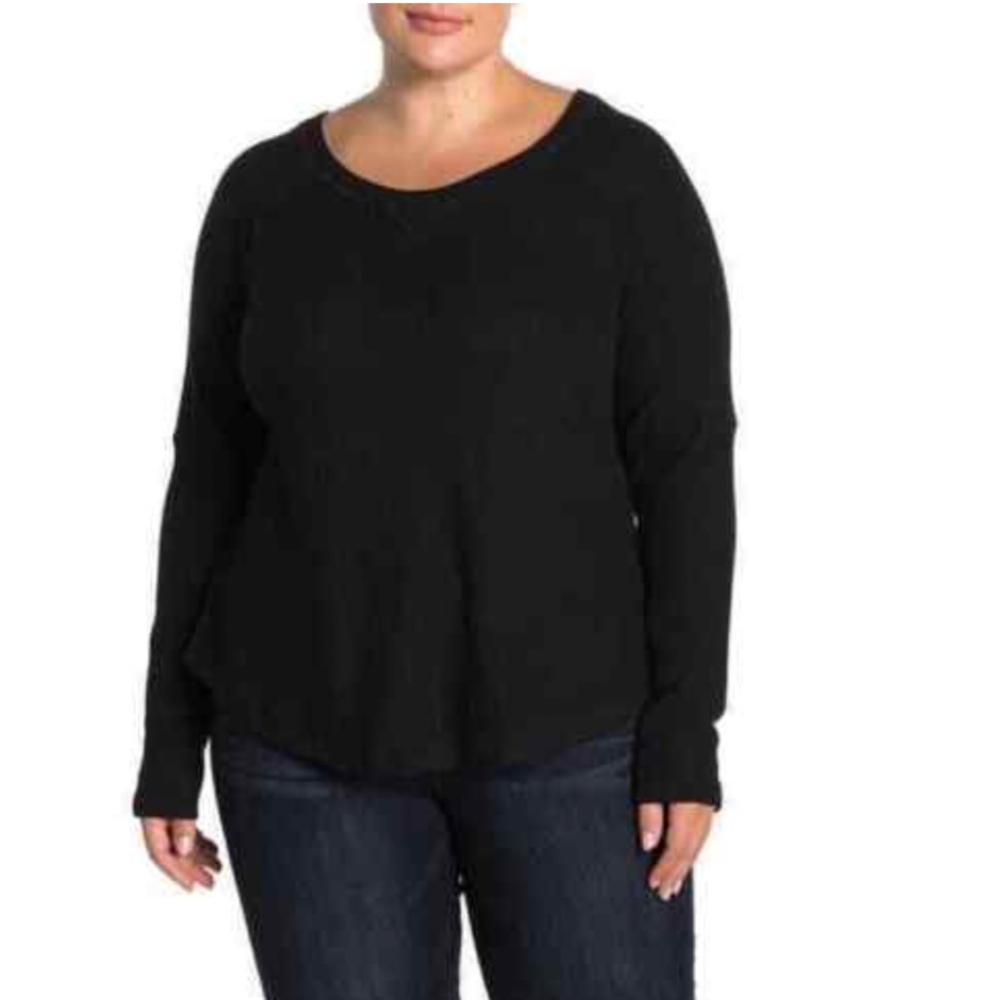 Sweet Romeo Cozy Thermal Pullover Top (Plus Size)